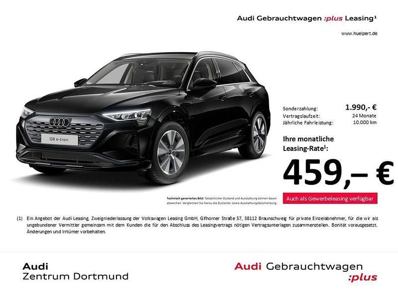 Mythosschwarz metallic Gebraucht 2024 Audi Q8 e-tron Advanced SUV | 60.977 € (Superpreis) - Bild 1/4