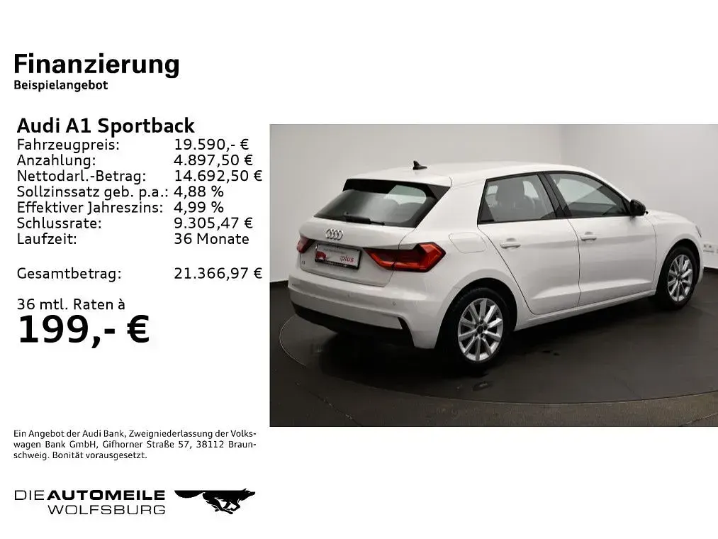 Gebraucht Audi A1 Sportback 110 PS (80 kW) 2022 Cortinaweiß Kleinwagen