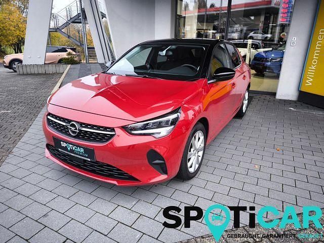 Rot (chili rot metalic) Gebraucht 2021 Opel Corsa Elegance Kleinwagen | 14.450 € (Fairer Preis) - Bild 1/3