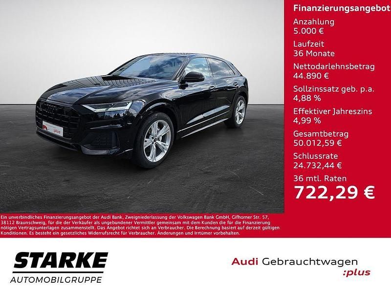 Mythosschwarz metallic Gebraucht 2021 Audi Q8 Ambiente SUV | 47.890 € - Bild 1/4