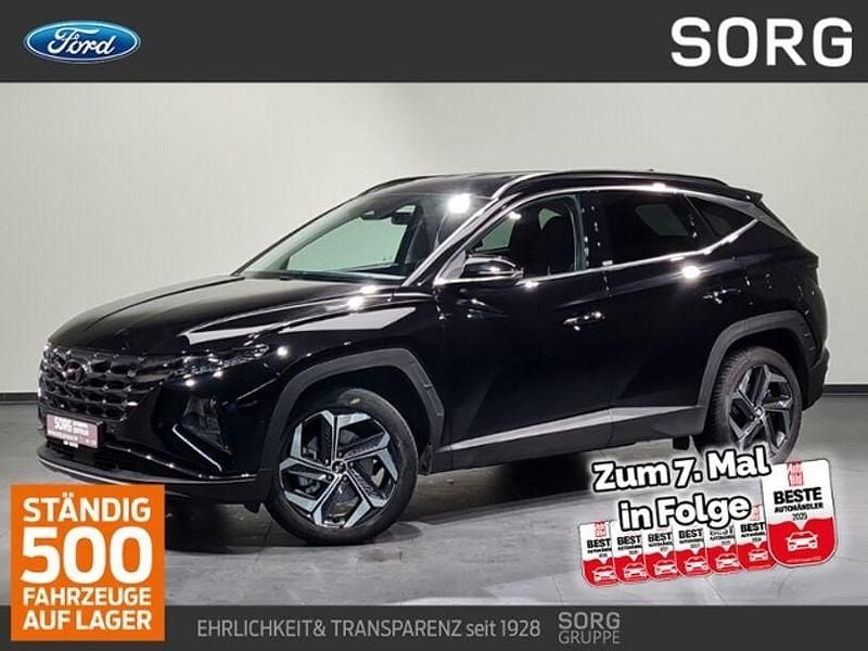 Schwarz, phantom black Gebraucht 2021 Hyundai Tucson Prime SUV | 26.480 € (Guter Preis) - Bild 1/4