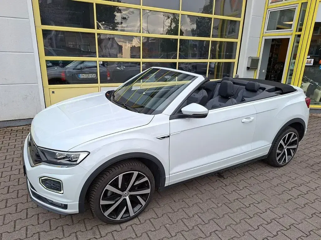 Gebraucht VW T-Roc Cabriolet R-line 150 PS (110 kW) 2021 Weiß Cabrio