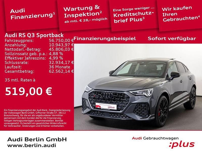 Daytonagrau perleffekt Gebraucht 2022 Audi RS Q3 Sportback Ambiente SUV | 56.750 € (Etwas zu teuer) - Bild 1/3