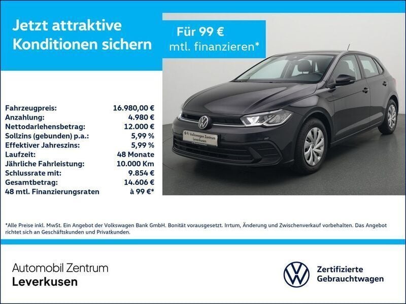 Deep black Gebraucht 2024 VW Polo Life Kleinwagen | 17.980 € (Fairer Preis) - Bild 1/3