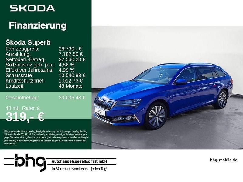 Energyblau Gebraucht 2022 Skoda Superb Style Kombi | 28.730 € (Guter Preis) - Bild 1/4
