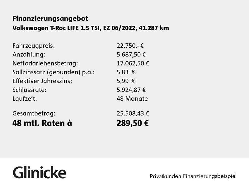 Gebraucht VW T-Roc Life 150 PS (110 kW) 2022 Grau SUV