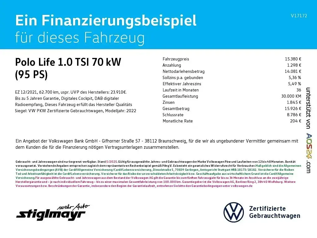 Gebraucht VW Polo Life 95 PS (69 kW) 2021 Deep black perleffekt Kleinwagen