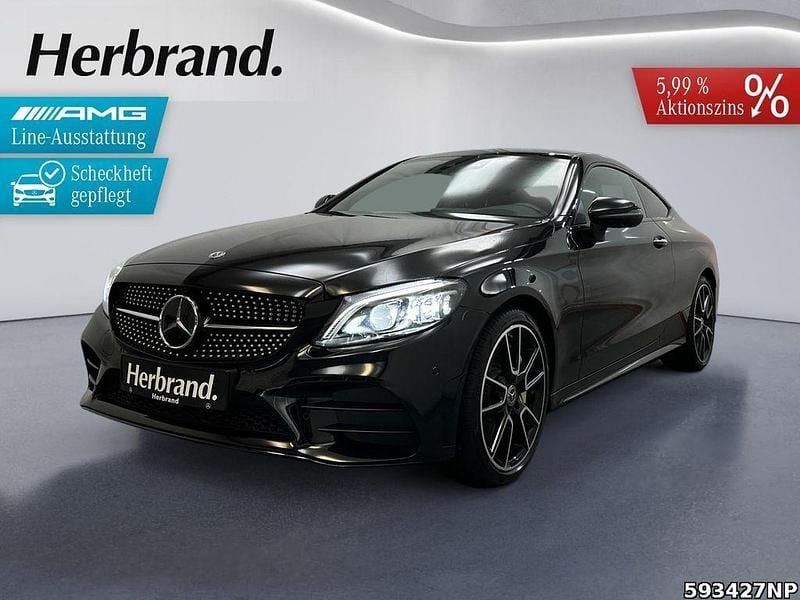 Metalliclack obsidianschwarz Gebraucht 2020 Mercedes C300 AMG Coupé | 32.980 € (Guter Preis) - Bild 1/4