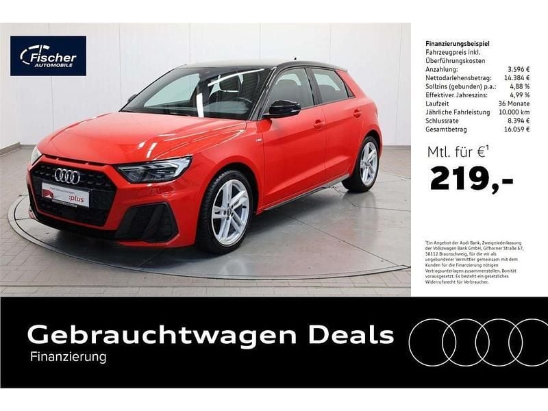 Rot Gebraucht 2019 Audi A1 Sportback S-Line Kleinwagen | 17.980 € (Fairer Preis) - Bild 1/4