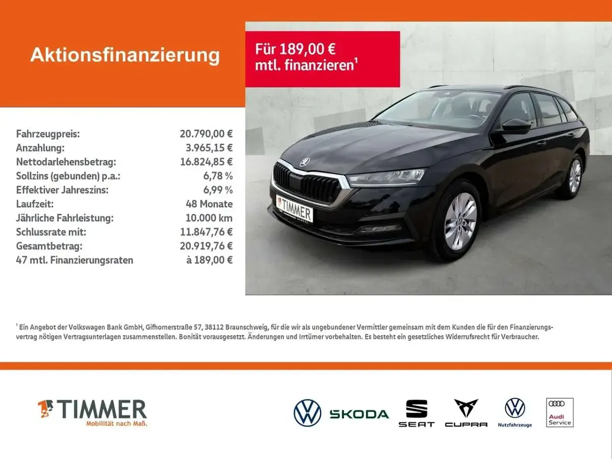 Gebraucht Skoda Octavia Ambition 150 PS (110 kW) 2022 Schwarz Kombi