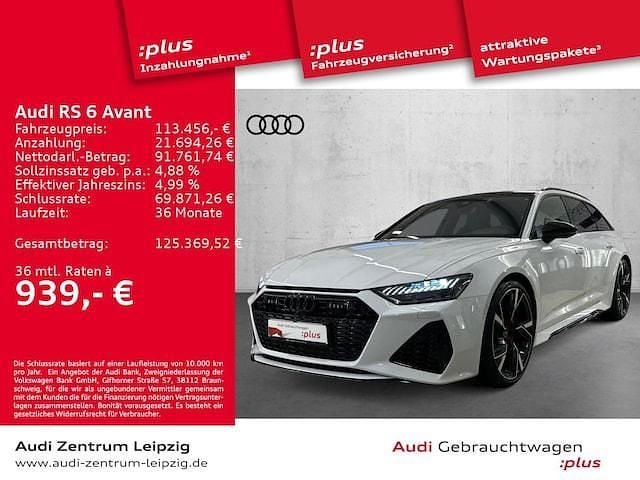 Gebraucht Audi RS6 Performance 630 PS (463 kW) 2024 Gletscherweiß metallic Kombi