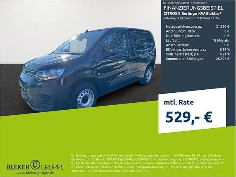 Schwarz Gebraucht 2023 Citroën e-Berlingo Van / Kleinbus | 21.990 € (Superpreis) - Bild 1/4