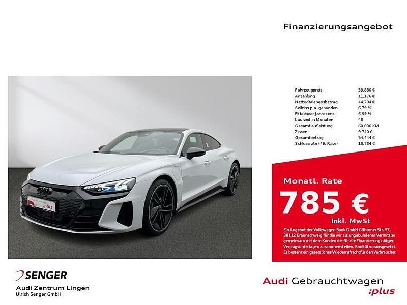 Suzukagrau metallic Gebraucht 2022 Audi e-tron GT quattro Ambiente Limousine | 55.880 € (Etwas zu teuer) - Bild 1/4