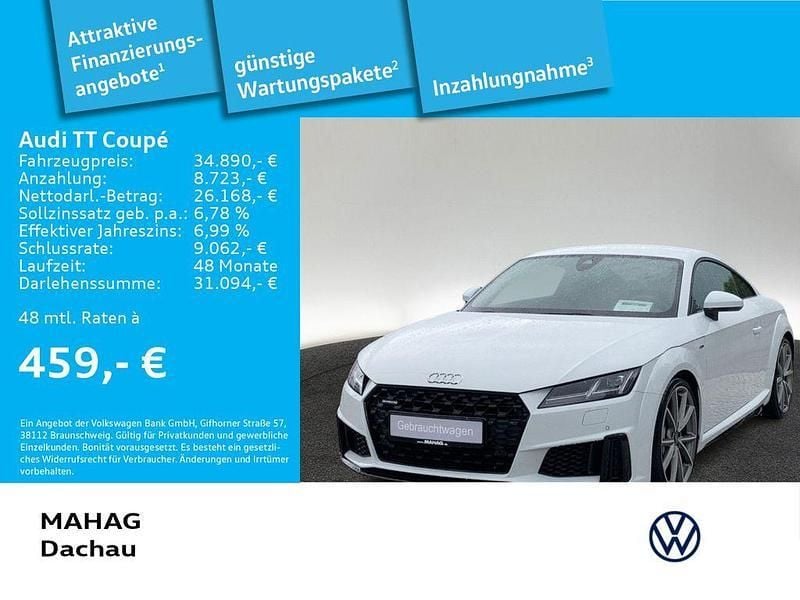Weiß Gebraucht 2021 Audi TT S-Line Coupé | 34.890 € (Fairer Preis) - Bild 1/3