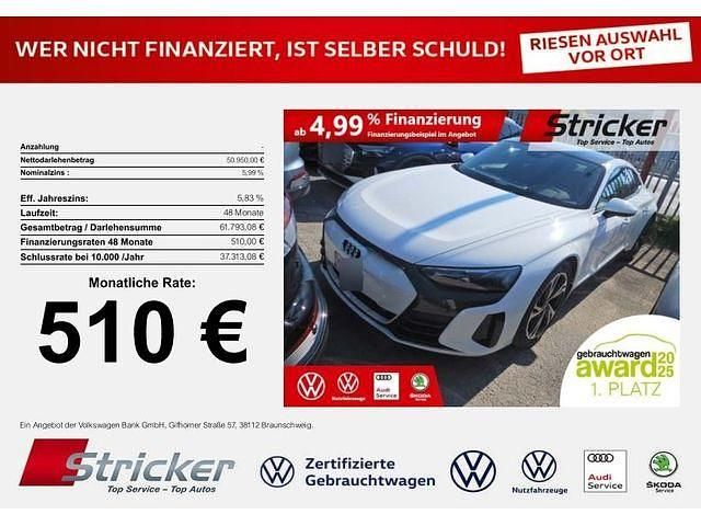 Ibisweiß Gebraucht 2023 Audi e-tron GT quattro Comfort Limousine | 50.950 € - Bild 1/3