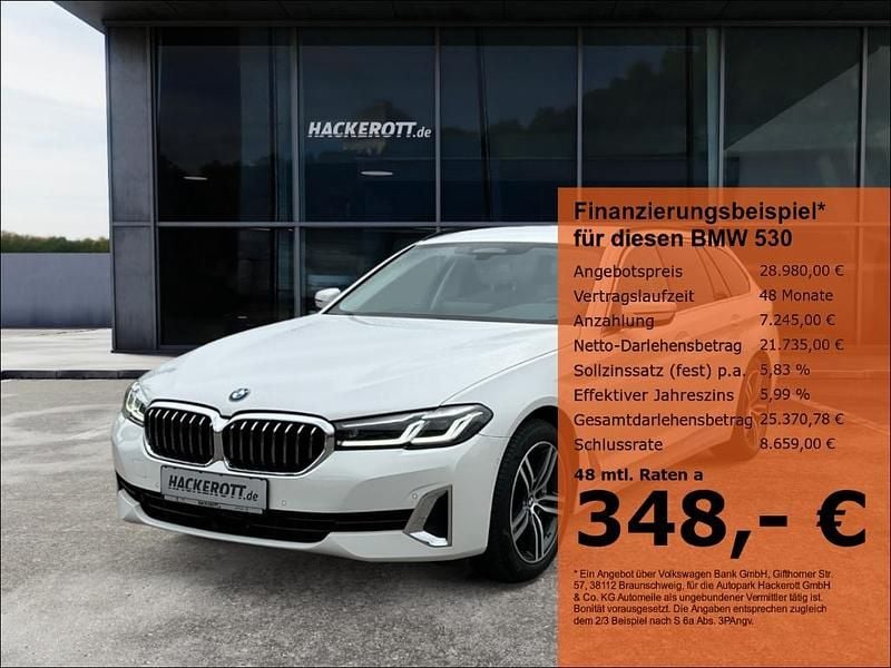 Weiß Gebraucht 2020 BMW 530 Luxury Line Kombi | 28.980 € (Superpreis) - Bild 1/4