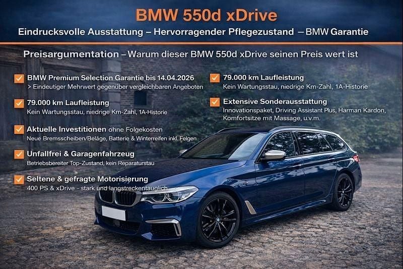Gebraucht BMW 550 Shadowline 400 PS (294 kW) 2019 Blau Kombi