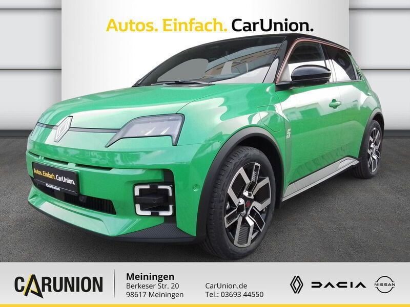 Pop green!, black pearlschwar Gebraucht 2025 Renault R5 Komfort Kleinwagen | 32.490 € (Fairer Preis) - Bild 1/4