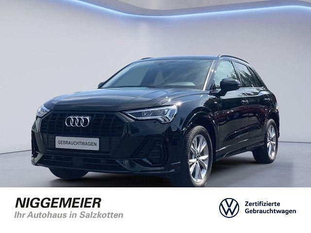 Mythos black metallic (metallic) Gebraucht 2021 Audi Q3 S-Line SUV | 34.790 € (Teuer) - Bild 1/4