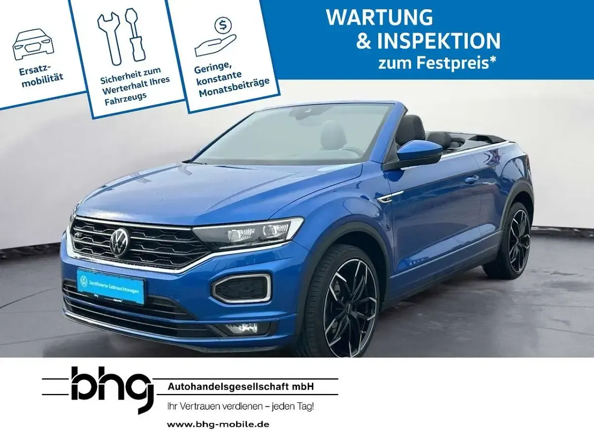 Gebraucht VW T-Roc R-line 150 PS (110 kW) 2021 Ravennablau metallic/schwarz SUV