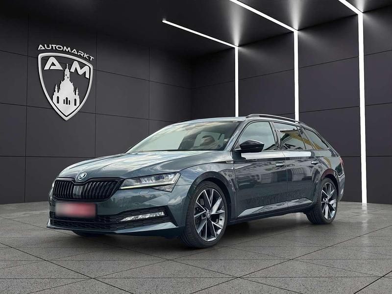 Quarzgrau metallic Gebraucht 2019 Skoda Superb SportLine Kombi | 22.990 € (Guter Preis) - Bild 1/4