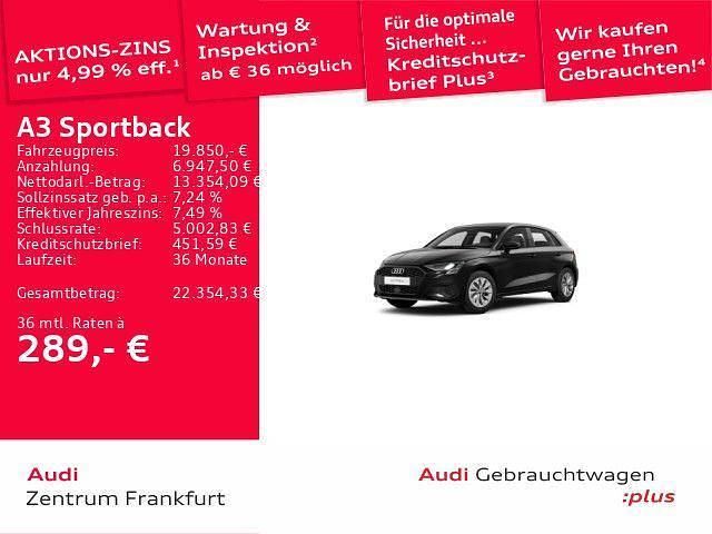 Schwarz Gebraucht 2022 Audi A3 Limousine | 19.850 € (Guter Preis) - Bild 1/4