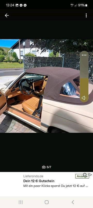 Gebraucht Mercedes 560 225 PS (165 kW) 1987 Beige Cabrio