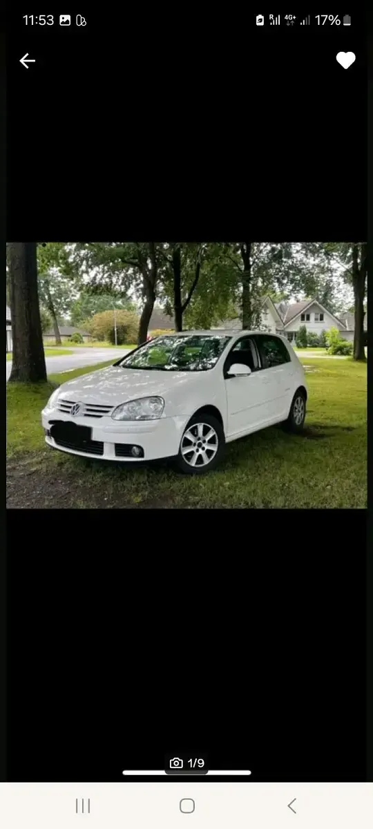 Gebraucht VW Golf V 105 PS (77 kW) 2008 Weiß Kleinwagen