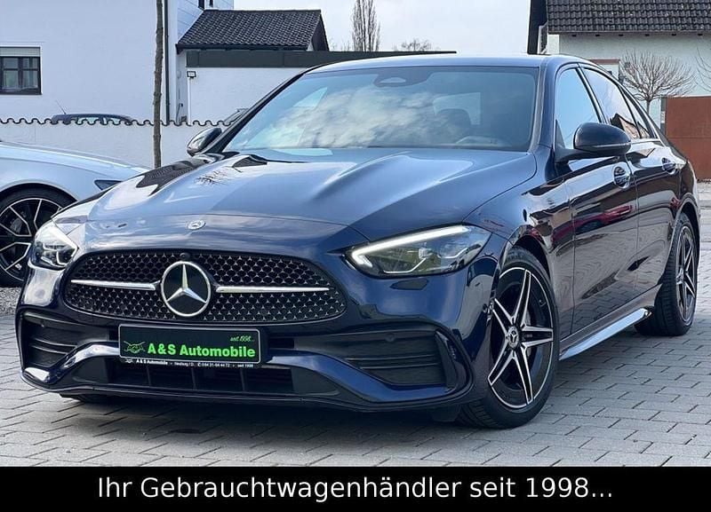 Blau Gebraucht 2021 Mercedes C180 AMG line Limousine | 34.990 € (Teuer) - Bild 1/4