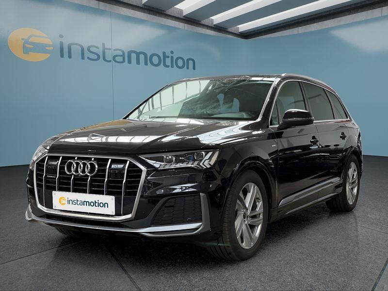 Schwarz Gebraucht 2021 Audi Q7 S-Line SUV | 64.099 € (Teuer) - Bild 1/4