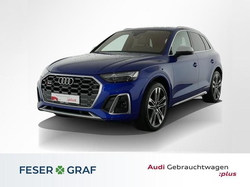 Ultrablau metallic Gebraucht 2024 Audi SQ5 Ambiente SUV | 73.847 € (Teuer) - Bild 1/4