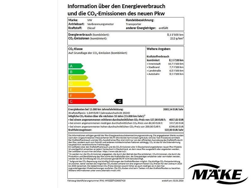 Gebraucht VW Transporter 150 PS (110 kW) 2025 Stone grey Van