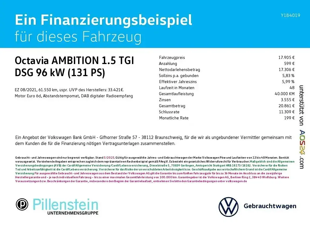 Gebraucht Skoda Octavia Ambition 131 PS (96 kW) 2021 Rot Limousine