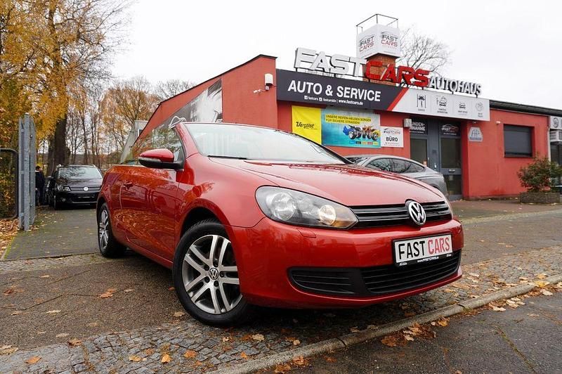 Rot Gebraucht 2012 VW Golf Cabriolet Basis Cabrio | 9.890 € (Fairer Preis) - Bild 1/4