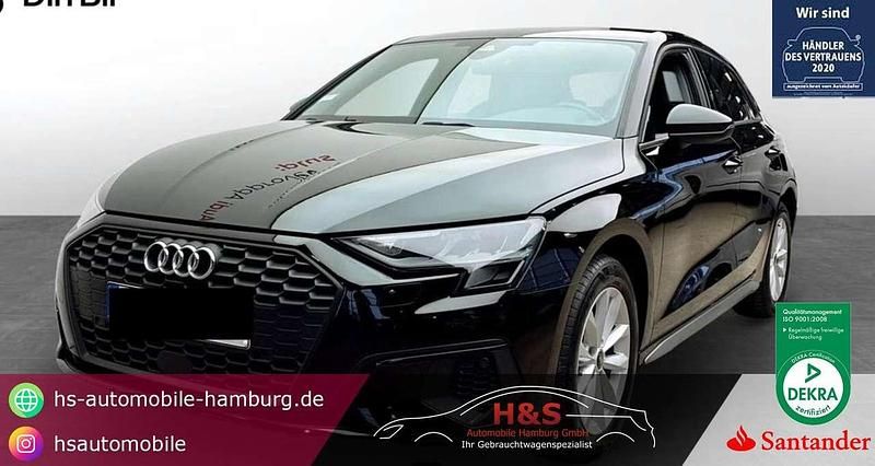 Brillantschwarz Gebraucht 2022 Audi A3 Basis Kombi | 22.500 € (Fairer Preis) - Bild 1/4