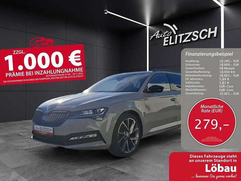 Steelgrau Gebraucht 2023 Skoda Superb SportLine Kombi | 36.950 € (Fairer Preis) - Bild 1/3