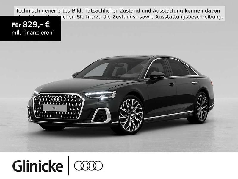 Mythosschwarz metallic Gebraucht 2022 Audi A8 S-Line Limousine | 65.880 € (Superpreis) - Bild 1/3