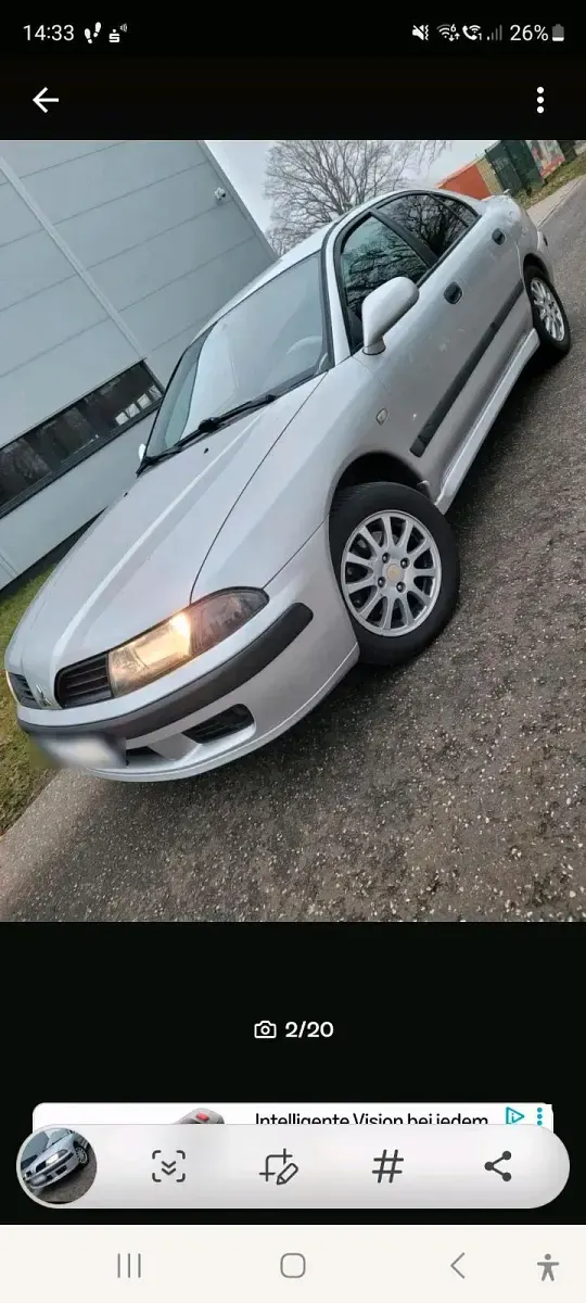 Gebraucht Mitsubishi Carisma 103 PS (75 kW) 2002 Silber Limousine
