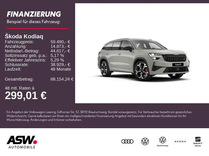Grau Neu 2025 Skoda Kodiaq RS SUV | 59.490 € (Etwas zu teuer) - Bild 1/4