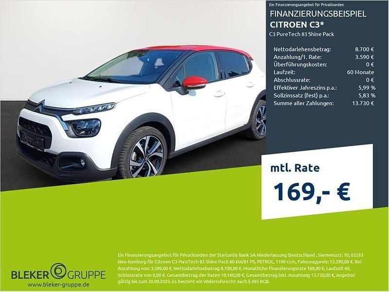 Weiß Gebraucht 2022 Citroën C3 PureTech Kleinwagen | 12.290 € (Guter Preis) - Bild 1/3