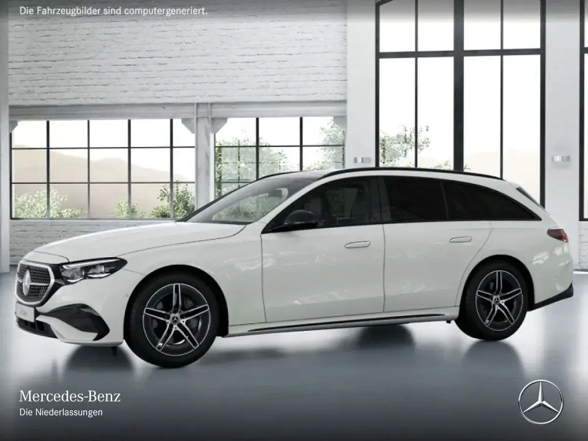 Gebraucht Mercedes E220 AMG line 197 PS (144 kW) 2026 Polarweiß Kombi