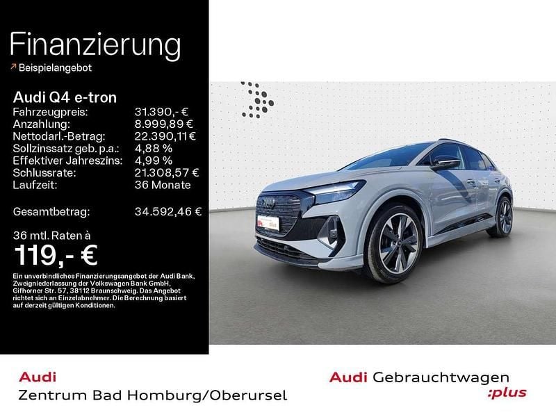 Kieselgrau Gebraucht 2022 Audi Q4 e-tron S-Line SUV | 29.890 € (Superpreis) - Bild 1/4