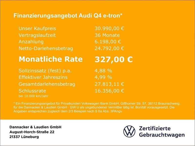 Gebraucht Audi Q4 e-tron Ambiente 219 kW (299 PS) 2021 Kieselgrau SUV