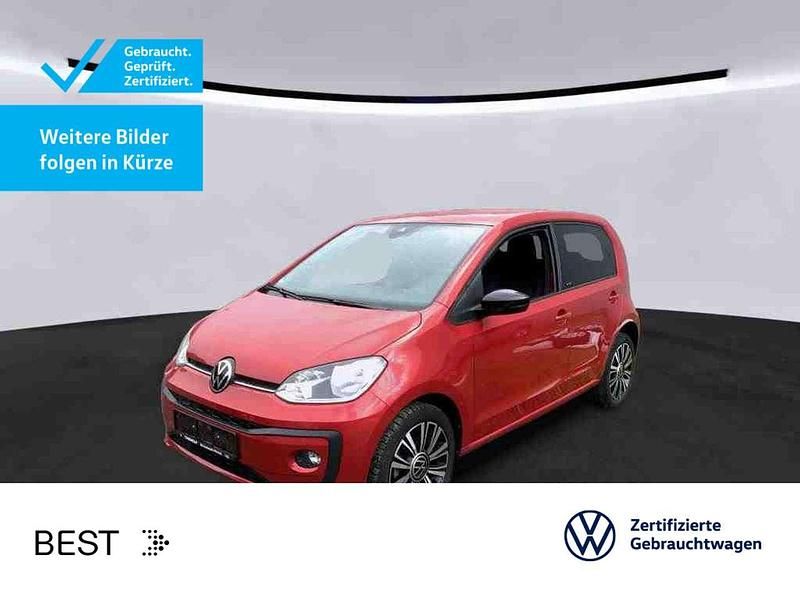 Kings red metallic (metallic) Gebraucht 2021 VW up! move up! Kleinwagen | 12.699 € (Fairer Preis) - Bild 1/3