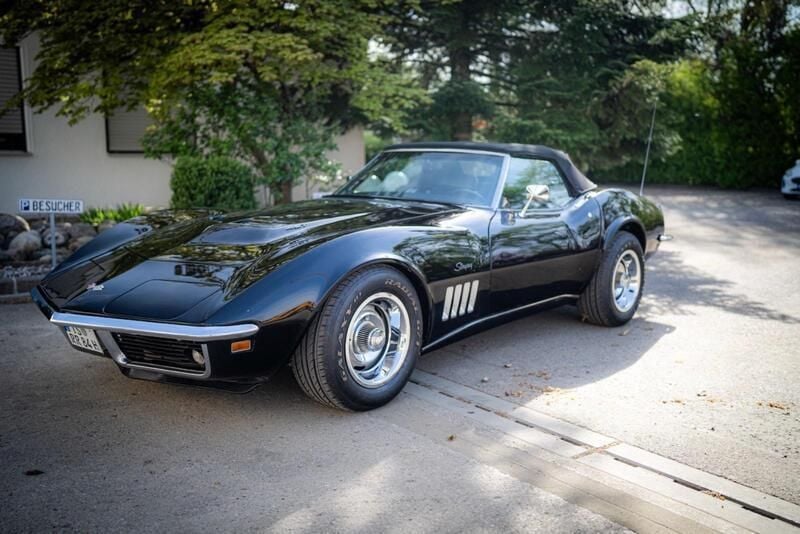 Second-hand Corvette C3 435 CP (319 kW) 1969 Negru Cabrio