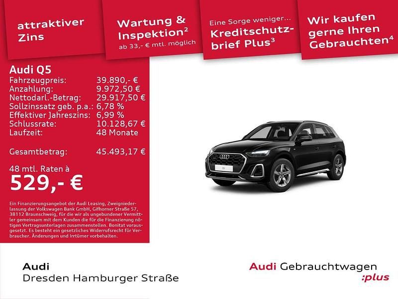 Gebraucht Audi Q5 Basis 204 PS (150 kW) 2024 Mythosschwarz metallic SUV