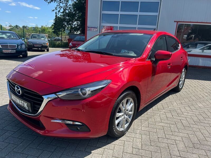 Rot Gebraucht 2018 Mazda 3 Exclusive-Line Limousine | 15.699 € (Fairer Preis) - Bild 1/4