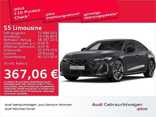 Grau Gebraucht 2024 Audi S5 Edition .1 Limousine | 72.984 € (Fairer Preis) - Bild 1/2