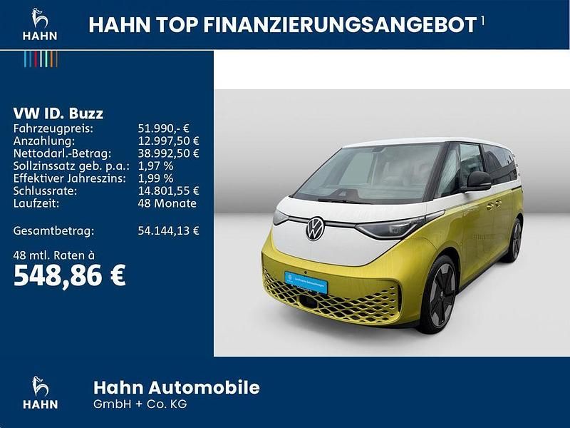 Gebraucht VW ID. Buzz Pro 150 kW (204 PS) 2024 Candyweiß/limonengelb metalli Van / Kleinbus