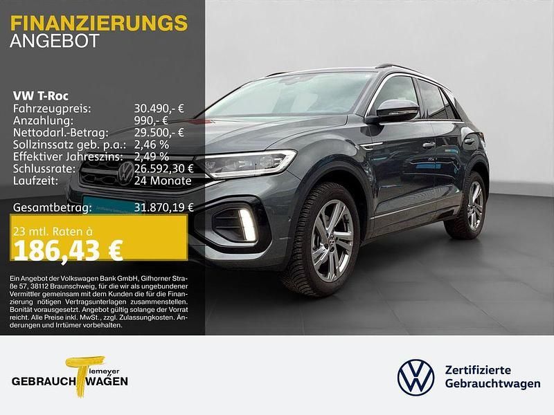 Grau Gebraucht 2025 VW T-Roc R-line SUV | 30.490 € (Superpreis) - Bild 1/4